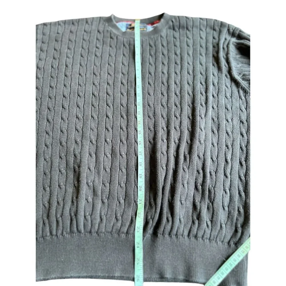Tommy Hilfiger Men's Green Cable Knit Crew Neck‎ Sweater XL